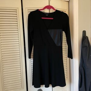 French Connection sz 6 black skater skirt dress